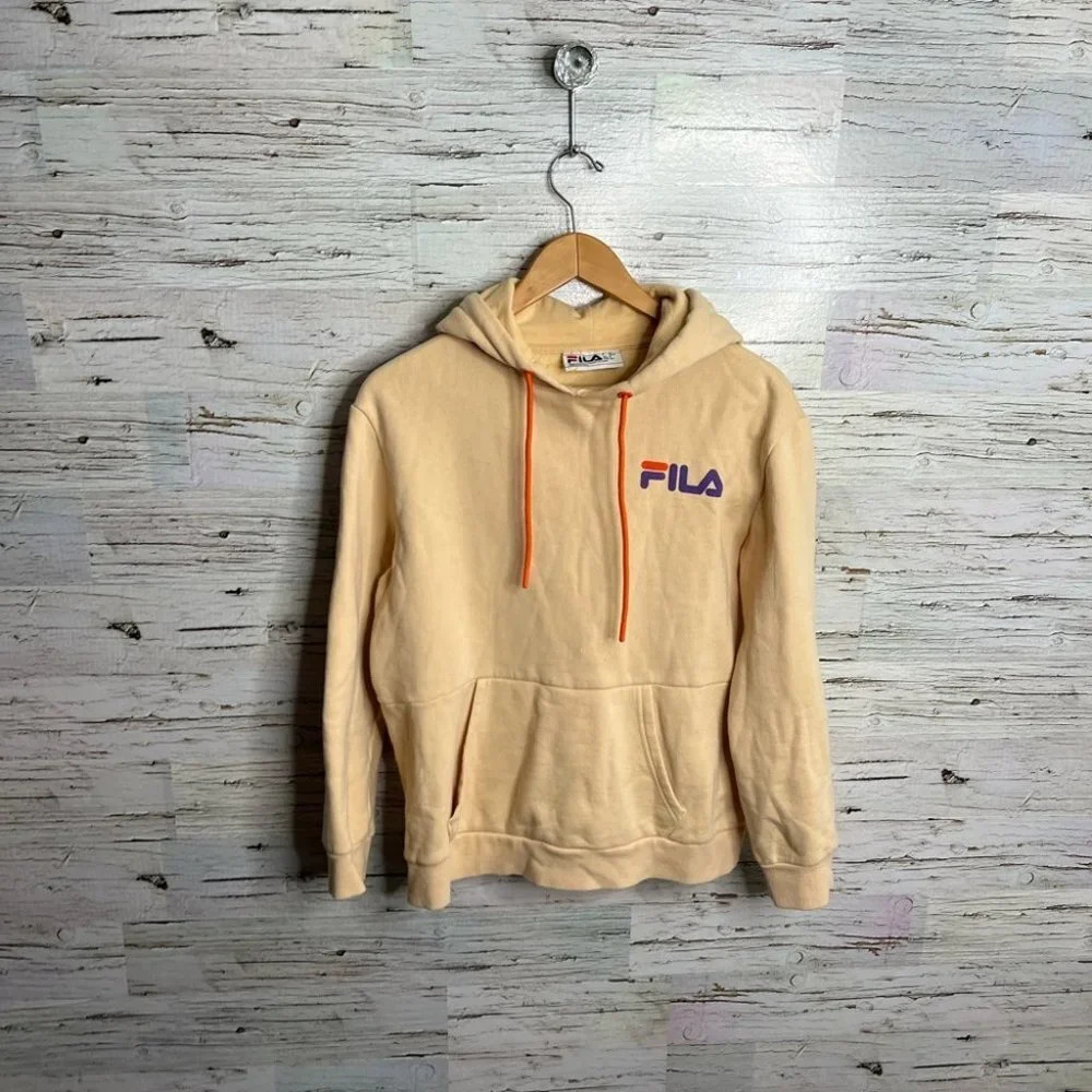 FiLA yellow hoodie sweater  size small